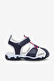 Children's Unisex Navy Blue White Children's Velcro Comfortable Sandals - 5