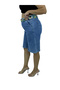 Plus Size Belted High Waist Loose Cut Above Knee Denim Women's Shorts - 7