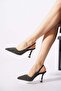 Cobalt Blueete Back Open Glass Stone Evening Dress Women's Shoes Black