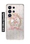 Samsung Galaxy S26 Ultra Compatible Pink Bow Cat Pattern Transparent Phone Case