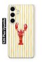 Samsung Galaxy S26 Plus Compatible Transparent Phone Case with Lobster Pattern