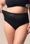 Lace High Waist Women's Panties Black 3 Pieces - 5