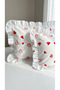 2 Pieces Heart Patterned Ruffled Cotton Fabric Pillowcases 50 X 70 - 4
