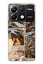 Poco X6 Pro Compatible Transparent Phone Case with Renaissance Sculpture Collage Pattern