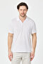 Vita Men's White Modal Fabric Slim Fit Flexible Polo Collar T-Shirt - 3