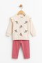 Girl baby bird embroidered 2-piece top and bottom set seasonal 2-thread 3-6-9-12 months old - 3