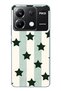 Poco X6 Pro Compatible Striped Star Pattern Transparent Phone Case
