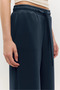Wide-Legged Sweatpants with Elastic Waistband and Laces - 5