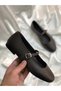 Elle Brown Genuine Leather Belted Casual Ballet Flats - 6