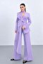 Halter Neck Premium Lilac Double-Breasted Jacket Set - 6