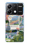 حافظة هاتف شفافة بنمط Monet Collage متوافقة مع Poco X6 Pro