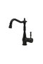 Retro Bathroom Sink Faucet Rustic Design - Antique Sink Fixture with Swivel Head - Matte Black Color - 2