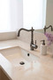 Retro Bathroom Sink Faucet Rustic Design - Antique Sink Fixture with Swivel Head - Glossy Smoked Color