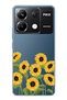 Poco X6 Pro Compatible Sunflowers Patterned Transparent Phone Case