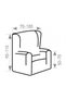 Husă fotoliu wingchair Sofazip, material microfibră, culoare bej - 3
