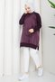 Women's Silk Kupra Mercerized Knitwear Tunic with Side Zipper Detail - 5