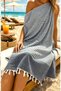 Hürrem Cotton Peshtemal |   Natural Fringed Beach, Pool, Spa, Sauna, Sports, Travel Towel - 6 Colors - 3