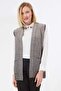 Women's Smoked Sand Pocketed Sleeveless Knitted Vest