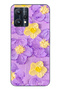 Realme 9 Pro Compatible Purple Yellow Floral Pattern Transparent Phone Case