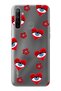 Realme 5I / 6I / C3 Compatible Transparent Phone Case with Heart and Evil Eye Pattern