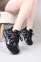 Pira Thick Sole Sports Shoes Black