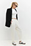 Elastic Waist and Lace-Up Tight-Legged Sweatpants - 2