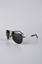 Unisex Drop Model Gold Framed Black Glass Sunglasses Gg25Mp3212R05 - 2