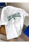 Men's White Fashion T-Shirt Los Angeles Letter Print Casual Versatile Comfortable and - 2