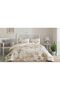 New Season Quilted Double Duvet Cover Set Despina Ecru