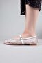 Golduzi̇ Beaded Tulle Ballerina Flats White - 2