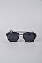 Geometric Black Framed Unisex Sunglasses Gg25Mp3422R01
