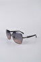 Women's Geometric Black Frame Smoked Gradient Glass Sunglasses Gg25Mp3403R04 - 2