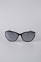 Women's Geometric Black Frame Smoked Glass Sunglasses Gg25Lvsf8003R04 - 2