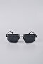Unisex Geometric Black Metal Frameless Sunglasses Gg25Mp2930R01
