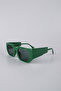 Green Geometric Plastic Frame Women's Sunglasses Gg25Lv3322R05 - 2
