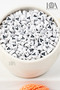 4X7 mm Flat Single Letter - a - Alphabet Beads Lettered Beads 100 Pieces