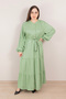 Green Tiered Full-Length Maxi Dress