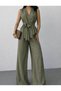 Modal Fabric Belted Vest and Trousers Set - 2