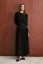 Corsage Detailed Lace Dress Black 2758 - 7