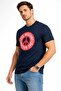 Cotton Love Peace Printed Stretch Slim Fit T-Shirt