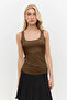 Square Neck Thick Strap Basic Athlete's Undershirt