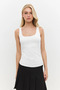 Square Neck Thick Strap Basic Athlete's Undershirt