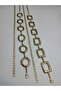 Set of 2 Oval and Square Patterned Women's Trouser Belts, Dress Belts, Coat Belts