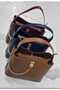 Women's 3-Compartment Square Model Chain Detail Handbag and Shoulder Bag Snake Pattern Black - 2