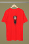 Wednesday Foreign Series Printed Crewneck Cotton Oversize Fit Unisex Short Sleeve Tshirt - 3