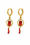 Pineapple Cherry Daisy Heart Cat Figured Dangle Children's Earrings - 2