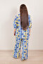 Soft Blue & Yellow Stripes and Floral Co-Ord Set - 2