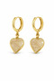 Heart Butterfly Flower Sun Moon Star Design Dangle Earrings for Teen Girls Women - 2