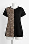 Women's Leopard Patterned Plus Size Mother's Combed Cotton