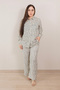 White & Grey Dainty Floral Co-Ord Set